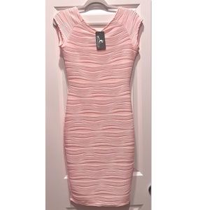 Pink body con dress